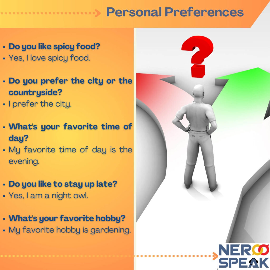Personal Preferences